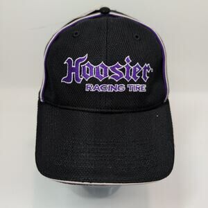 Hoosier Racing Tire Black Purple White Adjustable Baseball Cap Hat New with Tags